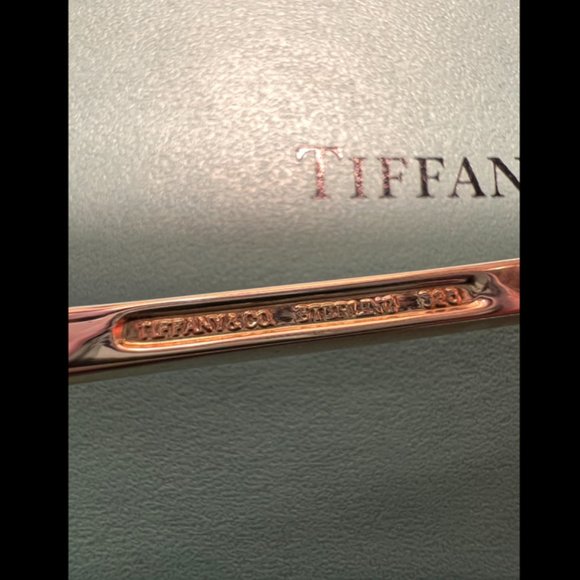 TIFFANY & CO STERLING SILVER Baby Infant Feeding SPOON 6" pouch/box, initials JC - Picture 3 of 4